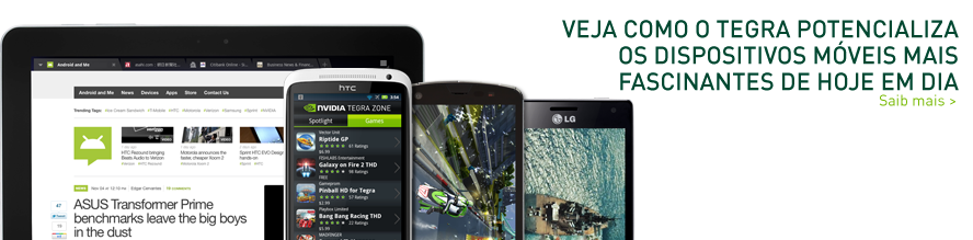 VEJA COMO O TEGRA POTENCIALIZA OS DISPOSITIVOS MÓVEIS MAIS FASCINANTES DE HOJE EM DIA